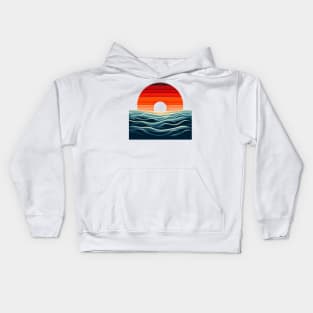 Abstract Ocean Sunset Kids Hoodie